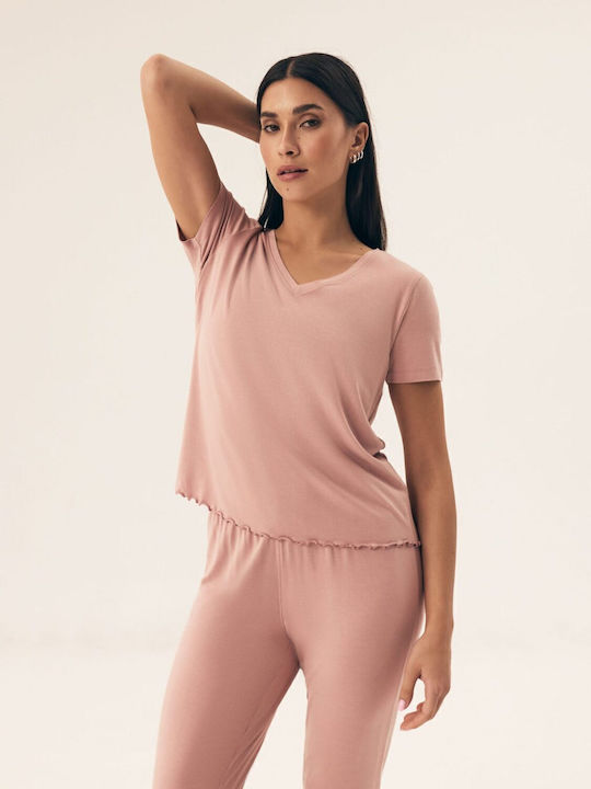 Henderson Winter Damen Pyjama-Set Rosa Noves