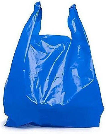 Plastic Packaging Bags Tank Top Type Blue 15pcs