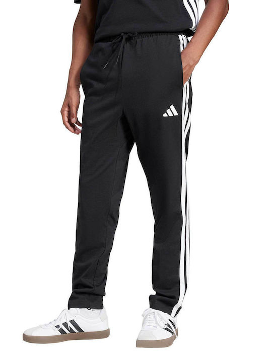 Essentials 3-Stripes Jogginghose ohne Gummizug Black