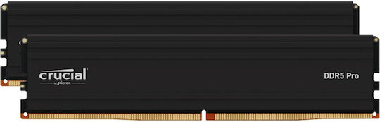 Crucial Pro 128GB DDR5 RAM cu 2 module (2x64GB) și Viteză 5600