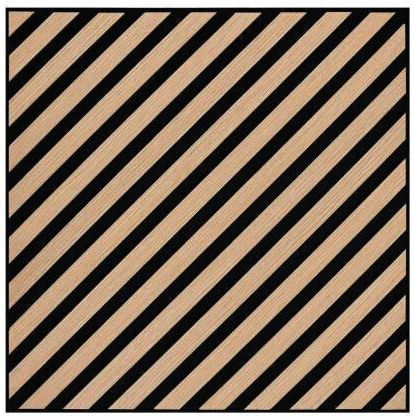 3D Wall Panel from MDF Screw-on with Glue Black 60x60x2cm