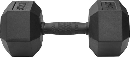MegaFitness Sechseck Hanteln Gummi 1 x 15kg