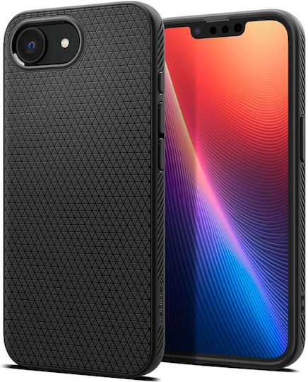 Spigen Liquid Air Заден Калъф Закалено Стъкло Черен (iPhone 17e / 16e)
