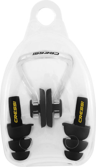 Cressi Aqua Kit Ear Plugs + Nose Clip Black