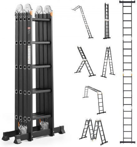 Vevor Vielfachzweckleiter aus Aluminium 4x5 mit maximaler Höhe von 5.8m