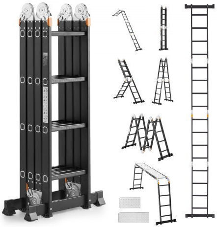 Vevor Scara multifuncțională din aluminiu 4x4 cu înălțime maximă de 4.7m
