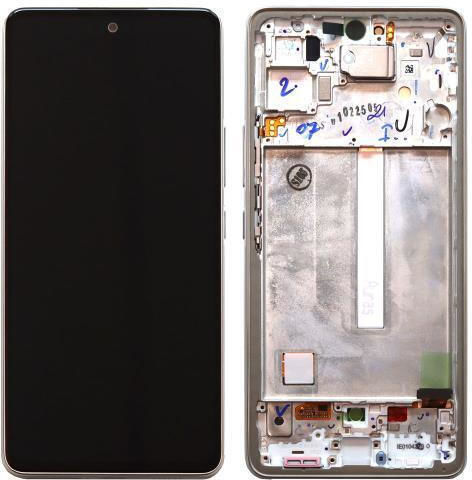 Samsung Οθόνη & Frontseite A536b mit Touch-Mechanismus für Samsung A536B Galaxy A53 5G (Weiß)