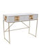Wooden Console Table White Gold L100xW39xH77cm