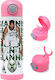 Koupakoupa Koupakoupa Kinder Trinkflasche Antetokounmpo Rostfreier Stahl mit Stroh Rosa 500ml