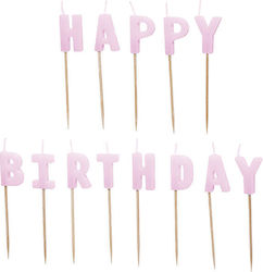 "Happy Birthday" Candles Lilac