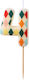 Number 4 Candle with Multicolored Diamonds