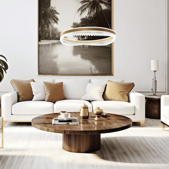Eko Light Висящо Осветително Тяло Златист 60x60см.