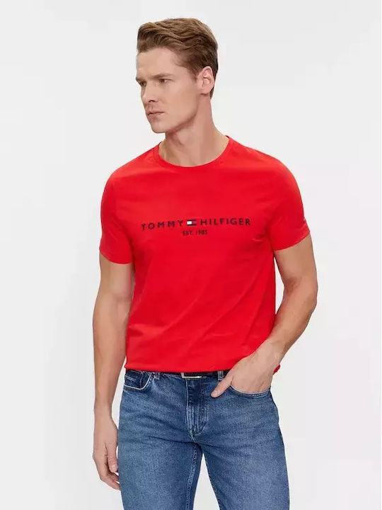 Tommy Hilfiger Μπλούζα Κοντομάνικη Πορτοκαλι
