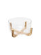 Atmosphera Glass Salad Bowl Transparent 24x24x14.5cm