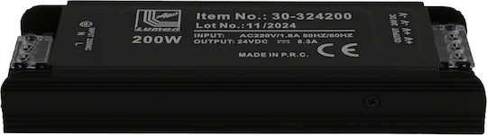 Adeleq Τροφοδοτικό LED IP20 Ισχύος 200W με Τάση Εξόδου 24V