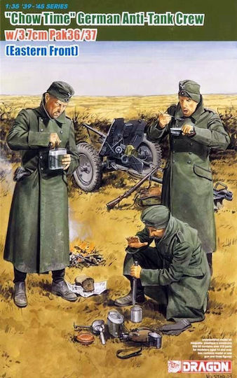 1/35 ''chow Time'' German Anti-tank Gun Crew W/3.7cm Pak36/37 Eastern Front