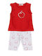 Kids' Set with Leggings Summer 2pcs Red, White