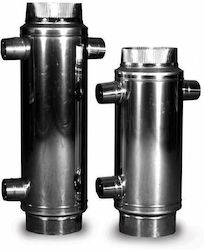 Θερμοσυλλεκτης Τζακιού Σόμπας Inox Φ180mm 80cm