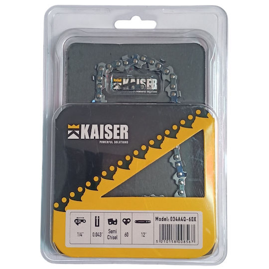 Kettensägekette Halbmeißel 1/4" 1,1mm 60 Treibglieder Kaiser