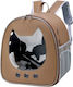 Animal de companie Rucsac pentru transport câine / pisici până la 5kg Maro M35xL32xA21cm.