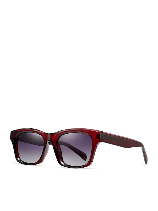 Moscow Mule Women's Sunglasses with Red Plastic Frame and Gray Gradient Polarized Lens MM/31113/4-Bordeaux-Pulse
