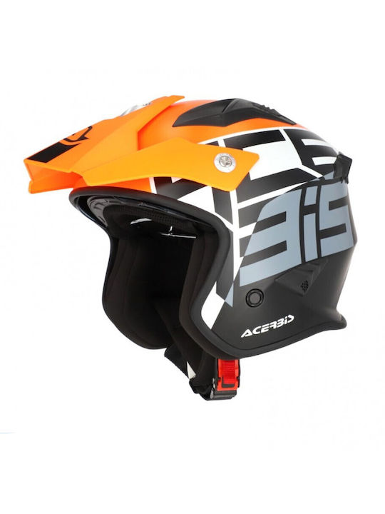 Acerbis Aria Orange Fluo/Black Motorcycle Helme...