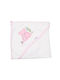 Zipir Baby Hooded Towel Pink 80x80cm