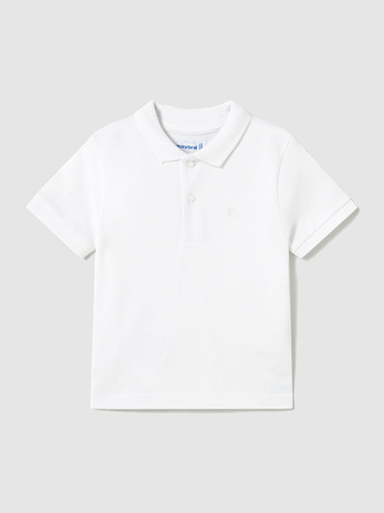 Mayoral Παιδικό Polo Κοντομάνικο Λευκό