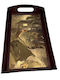 Epiplo-Fos Wooden Rectangular Serving Tray with Handles in Gold Color 23.5x39.5x6.5cm 0200231 1pcs