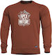 Pentagon Hawk Sweatshirt Fleece in Red color