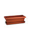 Atmosphera Festone Plastic Planter Box Terracotta with Saucer