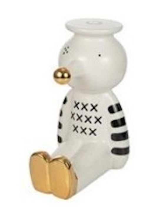 Zen Collection Candle Holder Ceramic in White C...