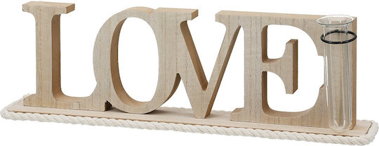 ArteLibre Decorativ de Spațiu Love din Lemn 41x7.5x12.5cm 1buc