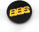 Ceramic Wheel Center Sticker Bbs Black-Gold 70mm 1 Piece Zcaps-bbs-04