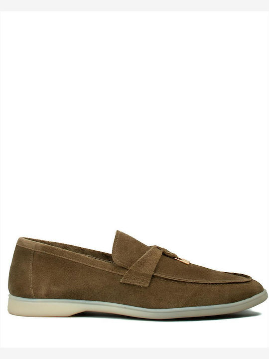 Suede Ανδρικά Loafers σε Πράσινο Χρώμα