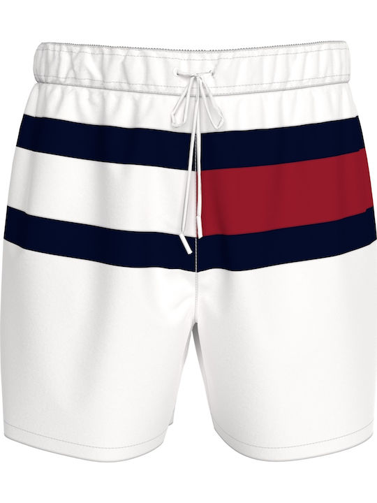 Costume De Baie Bărbați Pantaloni Scurți Albi Cu Dungi
