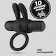 Crushious Wonka Rechargeable Vibrating Cock Ring Black 7.8cm 10 Speeds