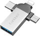 Earldom Ot93 Konverter Thunderbolt / USB-C / Micro-USB männlich zu USB-A weiblich 1Stück