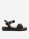 Sandale Casual Damă Flatforme Negre