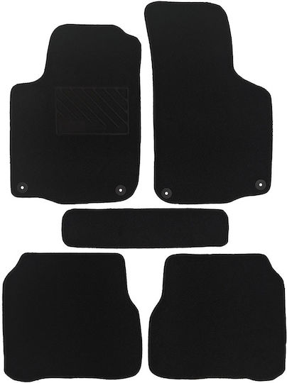 Σετ Μπροστινά και Πίσω Πατάκια 5τμχ για Skoda Octavia 1997-2010 Μαύρα