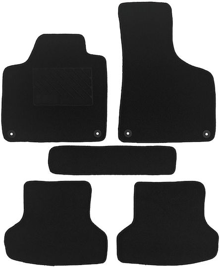 Σετ Μπροστινά και Πίσω Πατάκια 5τμχ για Audi A3 2003-2012 Μαύρα