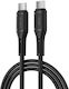 Wiwu USB 2.0 Cable USB-C Male - USB-C 60W PD Black 1m
