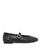 Synthetic Leather Ballerinas Black