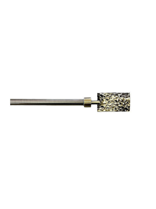 SpitiBazaar Extendable Metallic Curtain Pole Single Φ19mm 160-160cm Bronze
