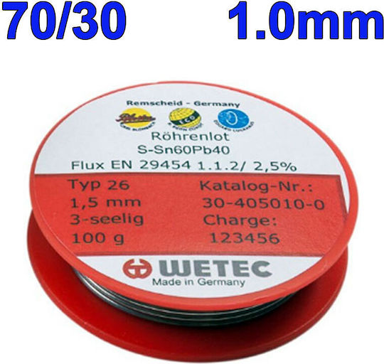 Donges Solder Tin 70/30 1.0mm Germany 100g 30-391010-0