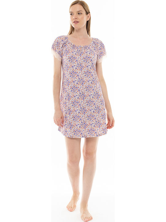 Pink Label Summer Women's Nightdress Violete