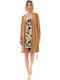 Pink Label Winter Women's Robe with Nightdress Gold
