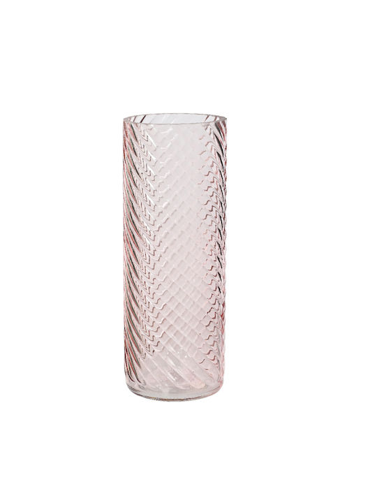Kaemingk Διακοσμητικό Βάζο Glas Rosa 10x10x26.5cm 1Stück