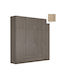 Vier Türen Kleiderschrank mit Aufsatz Latte 202x60x233cm