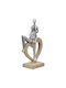 ArteLibre Decorative Heart Aroha made of Metallic 14x7x26cm 1pcs
